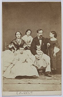 Infanta Luisa Fernanda with her husband the Duke of Montpensier and four of their children. La Familia Montpensier.jpg