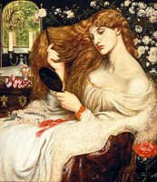 1867 English: Dante Gabriel Rossetti. Lilith Русский: Данте Габриэль Россетти. Лилит