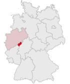 Lage des Kreises Siegen-Wittgenstein in Germania