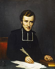 Abbé Félicité de Lamennais inspirierte Liszt. Porträt von L. D. Lancôme (Quelle: Wikimedia)