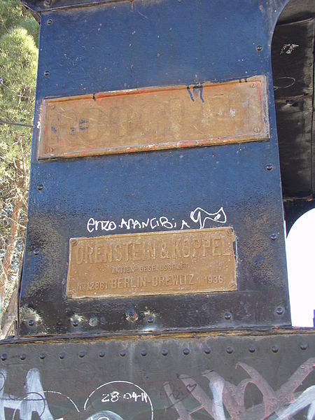 File:Locomotora Orenstein & Koppel, ex Estación Trelew.JPG