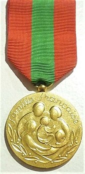 Médaille De L'enfance Et Des Familles: Objet, Historique, Bénéficiaires