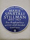 MARIE SPARTALI STILLMAN 1844-1927 Pre-Raphaelite artist and model lived here.jpg