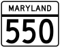 Maryland Route 550 marker