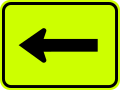 W16-5p (I) Supplemental arrow to the left (plaque)