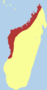 Distribution du pygargue de Madagascar