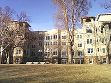 The Cragmor Sanatorium is now a building on the University of Colorado Colorado Springs campus. MainHallformerCragmorSanatorium.jpg