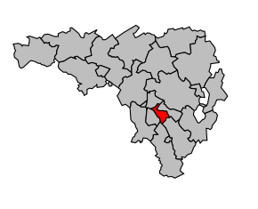 Kanton na mapě arrondissementu Pau
