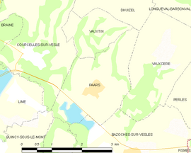 Mapa obce Paars