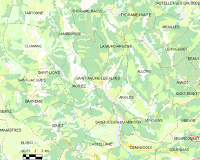 Poziția localității Saint-André-les-Alpes