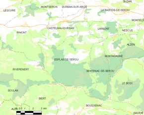 Poziția localității Esplas-de-Sérou