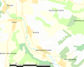 Poziția localității Buxeuil