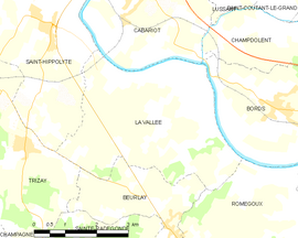 Mapa obce La Vallée