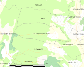 Poziția localității Collonges-lès-Bévy