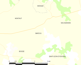 Mapa obce Bardou