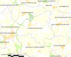 Poziția localității Chaudron-en-Mauges