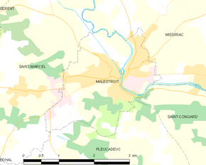 Poziția localității Malestroit