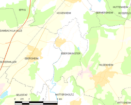 Mapa obce Ebersmunster