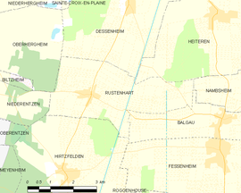 Mapa obce Rustenhart