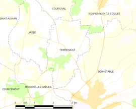 Mapa obce Terrehault