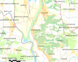 Mapa obce Mondragon