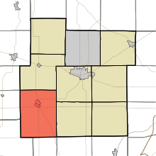 Mapa z zaznaczeniem Cleveland Township, Whitley County, Indiana.svg