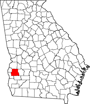 Map of Georgia highlighting Randolph County