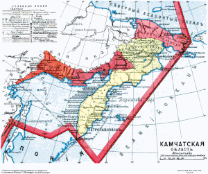 Камчацкая вобласць, карце