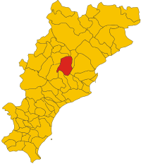 Locatie van Mallare in Savona (SV)