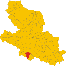 Map of comune of San Vincenzo Valle Roveto (province of L'Aquila, region Abruzzo, Italy).svg