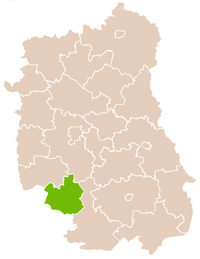 Okres Janów Lubelski na mapě vojvodství