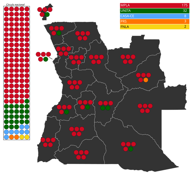 File:Mapa de las elecciones generales de Angola de 2012 - Resultados por distrito.svg