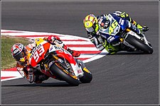 Current riders Marquez (foreground) and Rossi (background) are both included in the game Marc Marquez.jpeg