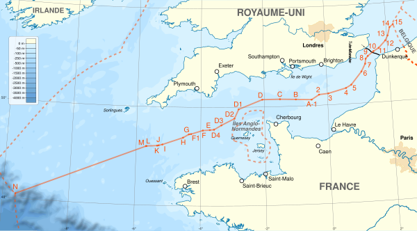 Maritime grenser mellom Storbritannia og Frankrike i Europa-fr.svg