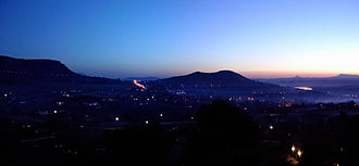 Maseru at night--view to the south. The city center is to the right Maseru night.jpg