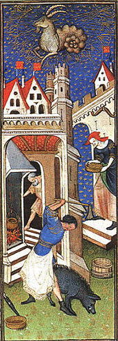 Dorset's poor would have mostly eaten pigs as their meat in medieval times, as they were easy to rear. MedievalButchering.jpg