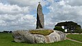 Brignogan-Plages : le menhir christianisé de Men Marz 1