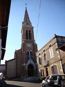 Monferran-Savès (Gers, Fr) église côté façade.JPG