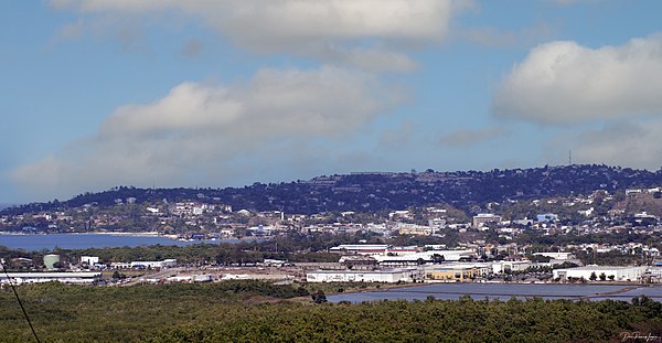 View of Montego Bay from the hillside