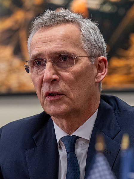 File:NATO Secretary General Jens Stoltenberg during a bilateral exchange at the Pentagon, Washington, D.C., February 8, 2023 - 230208-D-XI929-3006 (cropped).jpg