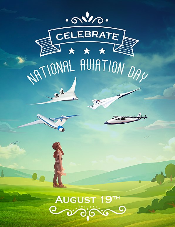 Poster by NASA for National Aviation Day.