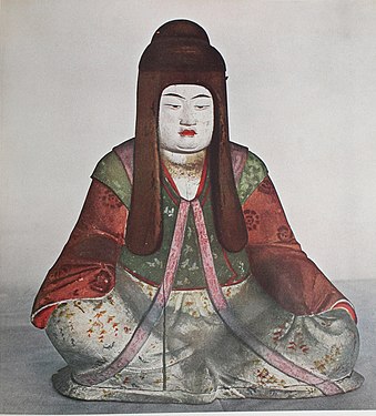 Princesse Nakatsu. Vers 889-898. Divinité shintō, bois peint. H. 36 cm. Yakushi-ji, Nara