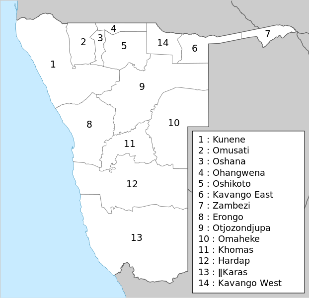 File:Namibia 14 regions-numbered.svg