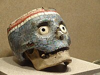 Skull covered with turquoise