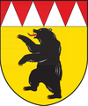 Nedvězí (část Olomouce). (Figura medvěda odkazuje na odvozený staročeský pojem nedvězí=medvědí).