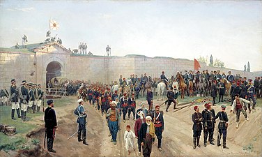 Сдача крепости Никополь 4 июля 1877 года. 1883 Артиллерийский музей, Санкт-Петербург