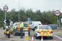 Northamptonshire Police vehicles on patrol in 2015 Northamptonshire Police - Ian S.jpg