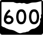 State Route 600 markør