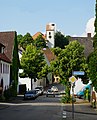 Blick auf die Ortsmitte von Opfingen