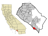 Aree di Orange County California Incorporated e Unincorporated Dana Point Highlighted.svg